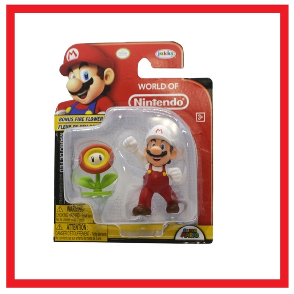 Super Mario World of Nintendo Figure Fire Mario - Picture 1 of 3